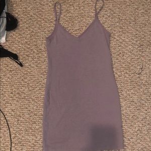 Light purple, ribbed, body con dress.